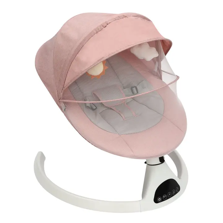 Mecedora eléctrica para bebé, cuna con Bluetooth, mecedora con rodamiento de Control remoto, 12kg/26,46 libras, para bebés de 0 a 12 meses - 1