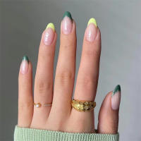 24Pcs Uñas Postizas De Póker Manicura Ballerina Removible Almendra Uñas Falsas De Decoración Para Mujeres Y Niñas Uñas Postizas De Cuchara Completo - details 18