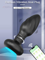Tapón Anal vibrador con rotación de 360 ° para hombres, masajeador de próstata, aplicación Gay, tapón Anal con LED, juguete sexual para parejas - details 0