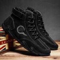 Zapatillas de deporte para hombre, botas cortas de felpa para deportes de senderismo al aire libre, zapatos informales de fondo suave para hombre, zapatos cómodos de marca originales - details 18