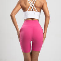 Pantalones Cortos de Yoga de Cintura Alta para Mujeres Leggings de Fitness que Realzan la Figura - details 0