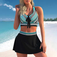 Nuevo Sexy Monokini bañador mujer traje de baño estampado Vintage 2 pieza traje de baño mujeres traje de baño traje de verano conjunto de Bikini de playa - details 1