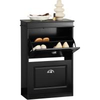 Estrecho Recibidor Estanterias Almacenaje Organizador para Zapatos Blanco 54 x 24 x 83 cm FSR78-W ES - details 17