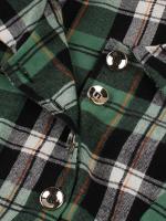 2025 nuevo Hepburn Retro Turn-Down Collar Plaid Rockabilly vestidos de Navidad mujeres invierno 3/4 longitud manga bolsillos vestido elegante - details 4