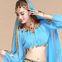 Tops brillantes con cuentas de lentejuelas en el vientre, disfraces de baile sexys, disfraces con flecos para festivales, discotecas, fiestas, Tailandia, India y Arabia - details 26