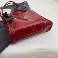 Bolso de compras de gran capacidad informal vintage con hombro de charol para mujer - details 12