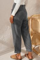 Pantalones elásticos coreanos cómodos originales de mujer Pana Lisa de pierna recta sueltos de Otoño Invierno - details 15