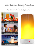 Bombilla de luz LED con efecto de llama, lámpara de Ambiente de llama decorativa parpadeante con carga USB, barra de fiesta de fuego vívido Artificial - details 8