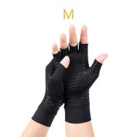 1 par de guantes deportivos de compresión antideslizantes sin dedos - details 1