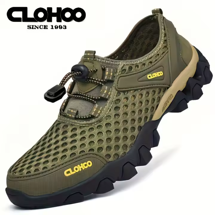 Zapatos de malla con suela de goma gruesa, zapatos adhesivos en frío hechos a mano para deportes casuales al aire libre para hombres. - 1