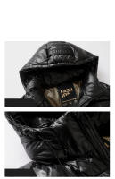 Nueva chaqueta gruesa cómoda y versátil para hombre, moda para actividades al aire libre, abrigo a prueba de viento para mantener el calor, Parka informal con sombrero extraíble para invierno - details 9
