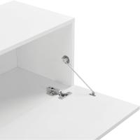 Mueble de TV de pared Evaton de 140 x 33 x 30 cm, mesa de centro flotante, consola de pared blanca de alto brillo. - details 5
