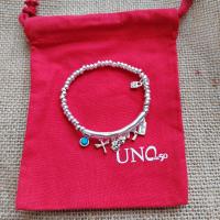 UNOde50-Pulsera de trébol de cuatro hojas con colgante de borla y diseño de niño, herradura, buena suerte - details 3