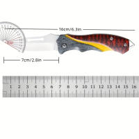 Cuchillo Plegable Portátil EDC Para Camping Y Caza Táctica Hoja De Acero Inoxidable Duradero Con Abrebotellas Y Mango De Madera - details 16