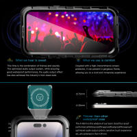 Funda De Silicona A Prueba de Agua IP68 Grado Militar Para iPhone 15 14 Pro Max Plus Deportes Acuario Submarino Escalada Material Aluminio IAOOPOO - details 4