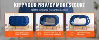 SucceBuy Toldo de privacidad para cama, tela Pongee, 2 puertas, postes de fibra de 0,33 pulgadas, tamaño completo, 70% de bloqueo de luz, transpirable, para dormir de niños y adultos - details 0