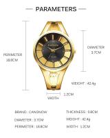 Relojes de lujo Premium para mujer CANSNOW oro rosa zegarek damski reloj de moda para mujer reloj impermeable reloj femenino Saati - details 0