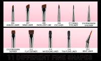 Jessup-Juego de brochas para delineador de ojos, 11 piezas, profesional, tapered angular, plano, ultrafino, preciso, T324 - details 2