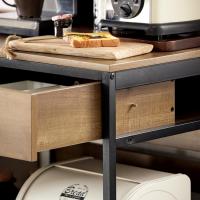 Carrito de Servicio Camarera con Ruedas Multiusos Mueble para microondas con 3 Cajones y 3 Estantes 53 x 37 x 89 cm ES - details 15