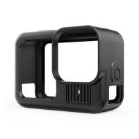 Para GoPro HERO13 Funda protectora de silicona PULUZ negra con correa para la muñeca y cubierta de lente (negro) - details 4