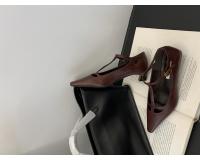 Nueva moda temperamento tacones altos de las mujeres de tacón grueso puntiagudo retro Mary Jane zapatos T-correa solo zapatos - details 13