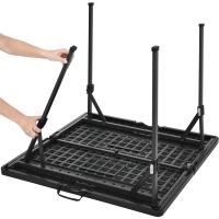 Mesa de Camping Plegable Cuadrada con Asa Ligera, Portátil, Adecuada para Interiores y Exteriores, 86.1 x 86.1 x 74 cm - details 4