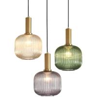 Lámpara colgante de vidrio,Lámpara colgante de vidrio Verde y enchufe dorado Lámpara de techo Candelabro - details 1
