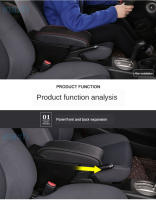 Consola de brazo para Honda Fit Jazz 3 accesorio de retrofit caja de almacenamiento de coches instalación sencilla 2014-2019 - details 3