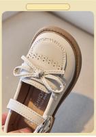 Zapatos de cuero para niña, mocasines informales de estilo británico para estudiantes, zapatos de princesa con encaje hueco, 2024 - details 4