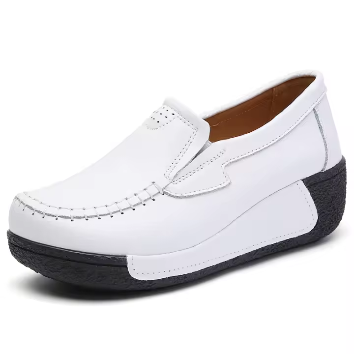Zapatos casuales sin zapatos para mujer, cómodos, gruesos, suaves, con plataforma, zapatos para caminar de negocios y de ocio. - 1
