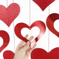 Corazón Rojo de Amor en Espiral 50pcs Guirnalda Colgante para Día de San Valentín, Boda, Aniversario, Fiesta de Cumpleaños Decoración de Iluminación - details 4