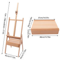 Caballete de piso con caja de firma de madera de haya, 110 libras, soporte de carga, 198 cm de altura ajustable - details 1