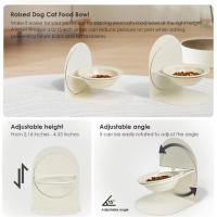 Cuenco elevado inclinado para gatos de interior, cuenco de cerámica elevado para comida para gatos con soporte de Metal, cuenco antideslizante y antiderrames para comida para mascotas para gatos - details 2