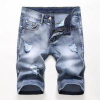 Pantalones cortos de mezclilla de verano para hombre, pantalones cortos vaqueros con agujeros a la moda, Bermudas para patinar, Harem para hombre, correr, tobillo, ondulado, hasta la rodilla, de talla grande - details 0
