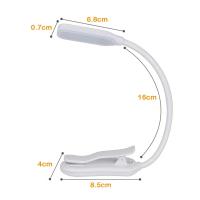 Rechargeable Book Light Mini 7 LED Reading Light 3-Level Warm Cool White Flexible Easy Clip Lamp Read Night Reading Lamp in Bed - details 13