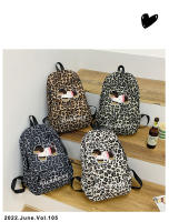 Bolsa de la escuela ins viento Japón y Corea campus estampado de leopardo de dibujos animados masculino y femenino estudiantes mochila de escuela media estudiante bolsa de la escuela bolsa de ordenador mochila de gran capacidad - details 10