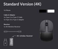Keychron-ratón óptico inalámbrico M4, dispositivo con cable tipo C, 2,4 GHz y Bluetooth, Sensor 3395 - details 19