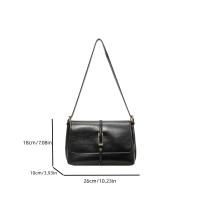 Bolso Cuadrado Negro Elegante Cierre Magnético Lining de Poliéster Duradero Borde de Aceite - details 0
