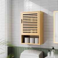 Armario de Baño de Bambú Estante Colgante de 60cm Organizador de Almacenamiento con Diseño Ajustable Ahorro de Espacio en Baño - details 4