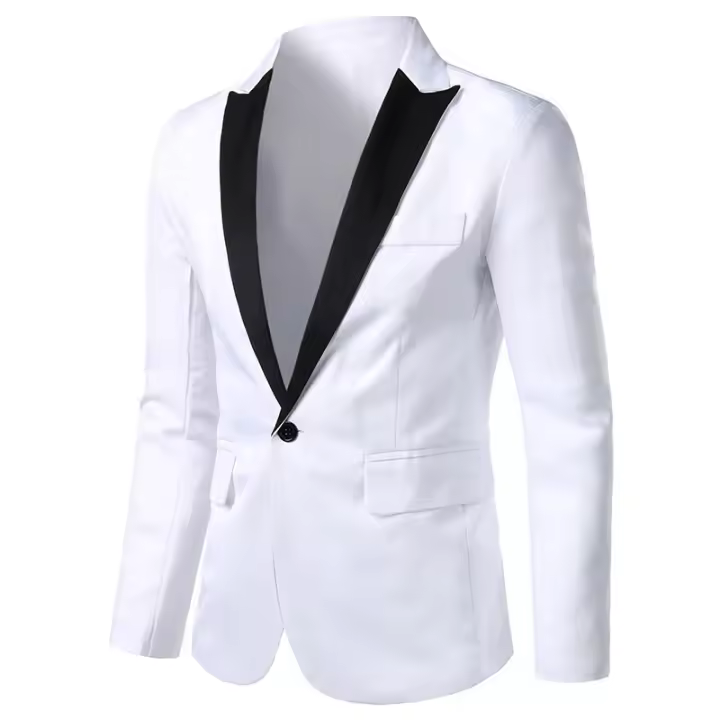 2025 Primavera Nueva Moda Casual de Negocios para Hombres Chaqueta Única Occidental Adelgazante Juvenil Grande - 1