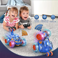 Coche teledirigido para Niños, 2,4G, con Luces, Diseño de Tiburón y Dinosaurio, 360 Grados y Acrobacias Todo Terreno - details 10