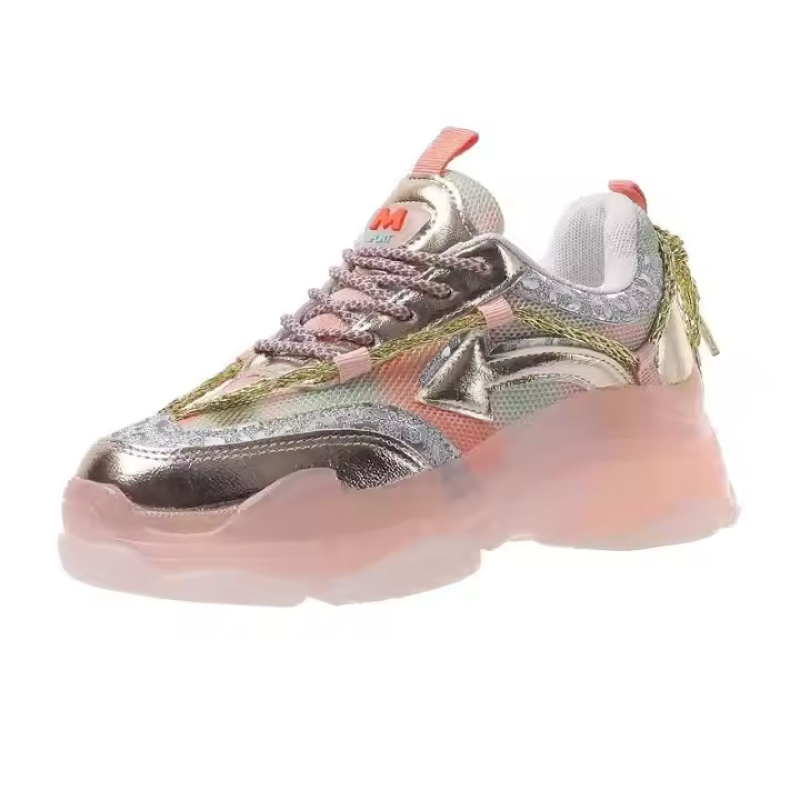 Nuevo 2023 diseñador de moda tacones altos marca de lujo zapatos casuales de mujer deportes sin nombre China barato - 1