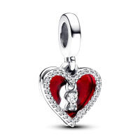 Colgante de Corazón Rojo de Plata de Ley 925 Nuevo Diseño de Verano Adecuado para Joyería - details 0
