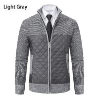 Suéter de otoño e invierno para hombre, cárdigan suelto, suéter de lana, jersey de cuello alto frío, cortavientos empalmado, chaqueta informal - details 7