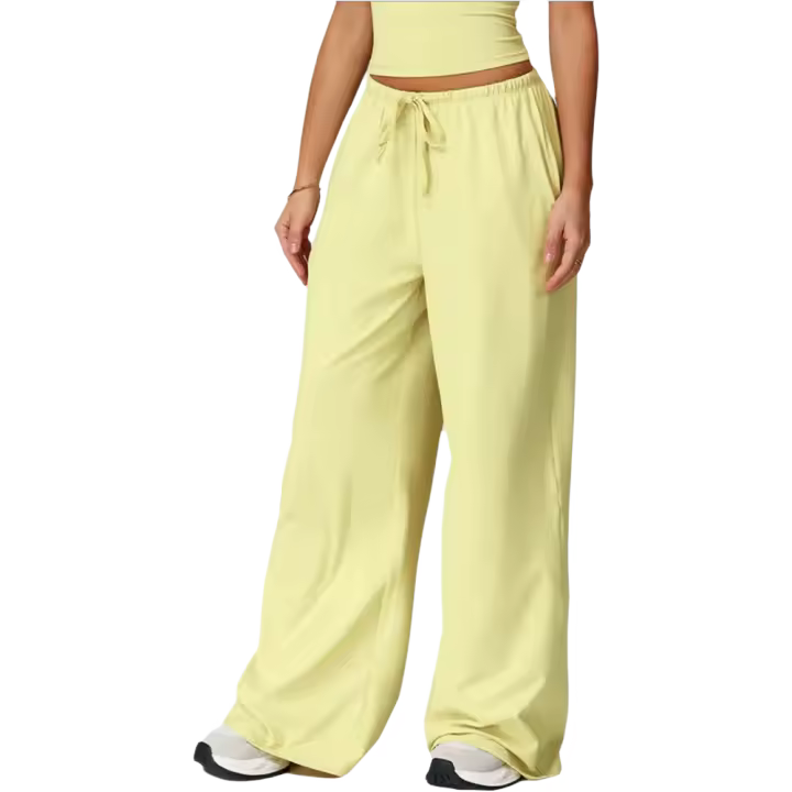 Pantalones rectos para mujer, pantalones de Yoga de cintura alta, entrenamiento para correr, mallas acampanadas, pantalones de Yoga para deportes al aire libre, pantalones atléticos - 1