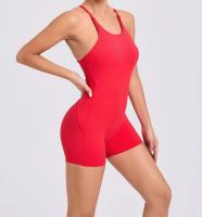 Conjunto de entrenamiento de ejercicio para mujer, traje de yoga, ropa deportiva, mono de gimnasio, rojo, verano, 2024 - details 19