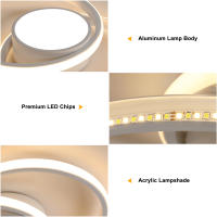 Plafón de Techo LED Blanco 40W GOECO, Aluminio, 3000-6500K, Regulable con Control Remoto, Iluminación Interior - details 2