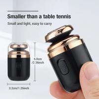 Mini Afeitadora eléctrica lavable, maquinilla de afeitar de viaje tipo c, cápsula de carga, afeitadora, recorte de pelo de nariz, cuchillo de doble anillo, red - details 4