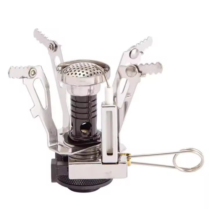 Mini estufa de gas para exteriores, quemador de viaje plegable portátil, horno, equipo de supervivencia para picnic, accesorios, suministros para acampar, herramientas - 1