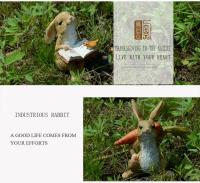 Colección diaria de Pascua para el hogar, figuritas de conejo en miniatura, adornos de mesa, jardín de hadas, Acción de Gracias - details 1